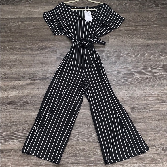 NWT Striped Jumpsuit - Picture 1 of 5